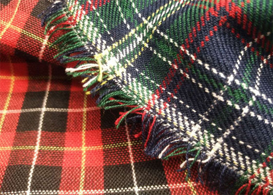 100% Cotton Flannel Cloth Yarn Dyed Twill Plaid Brushed Shirts Woven Fabric